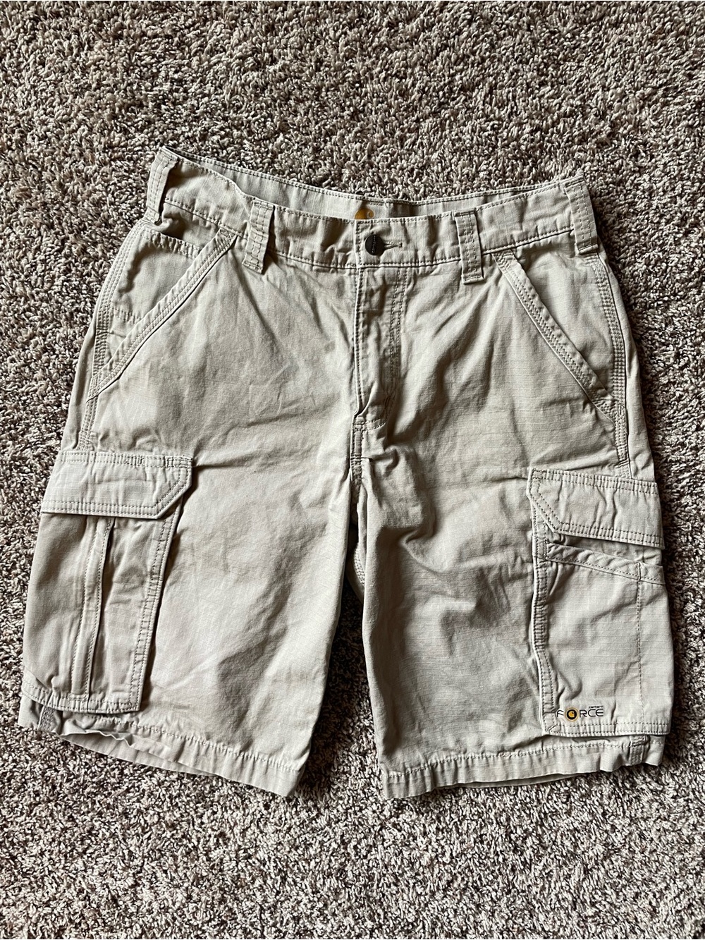 Carhartt Force Relaxed Fit Cargo Shorts Men’s Size 31 Waist Like New!